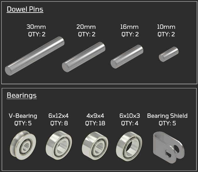 Offset Bearing and Dowel Pin Pack