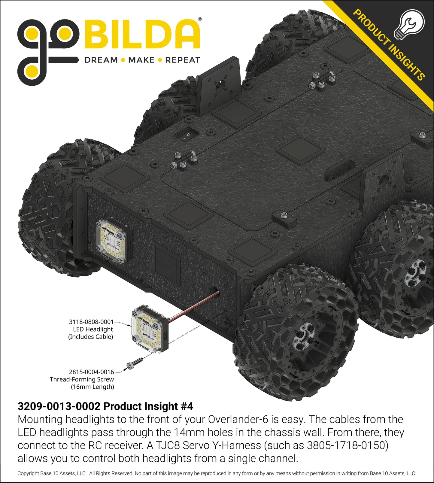Overlander-6 All-Terrain Robot Platform (25lb Payload, 3.8mph) (Without Battery & Charger)