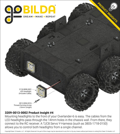 Overlander-6 All-Terrain Robot Platform (25lb Payload, 3.8mph) (Without Battery & Charger)