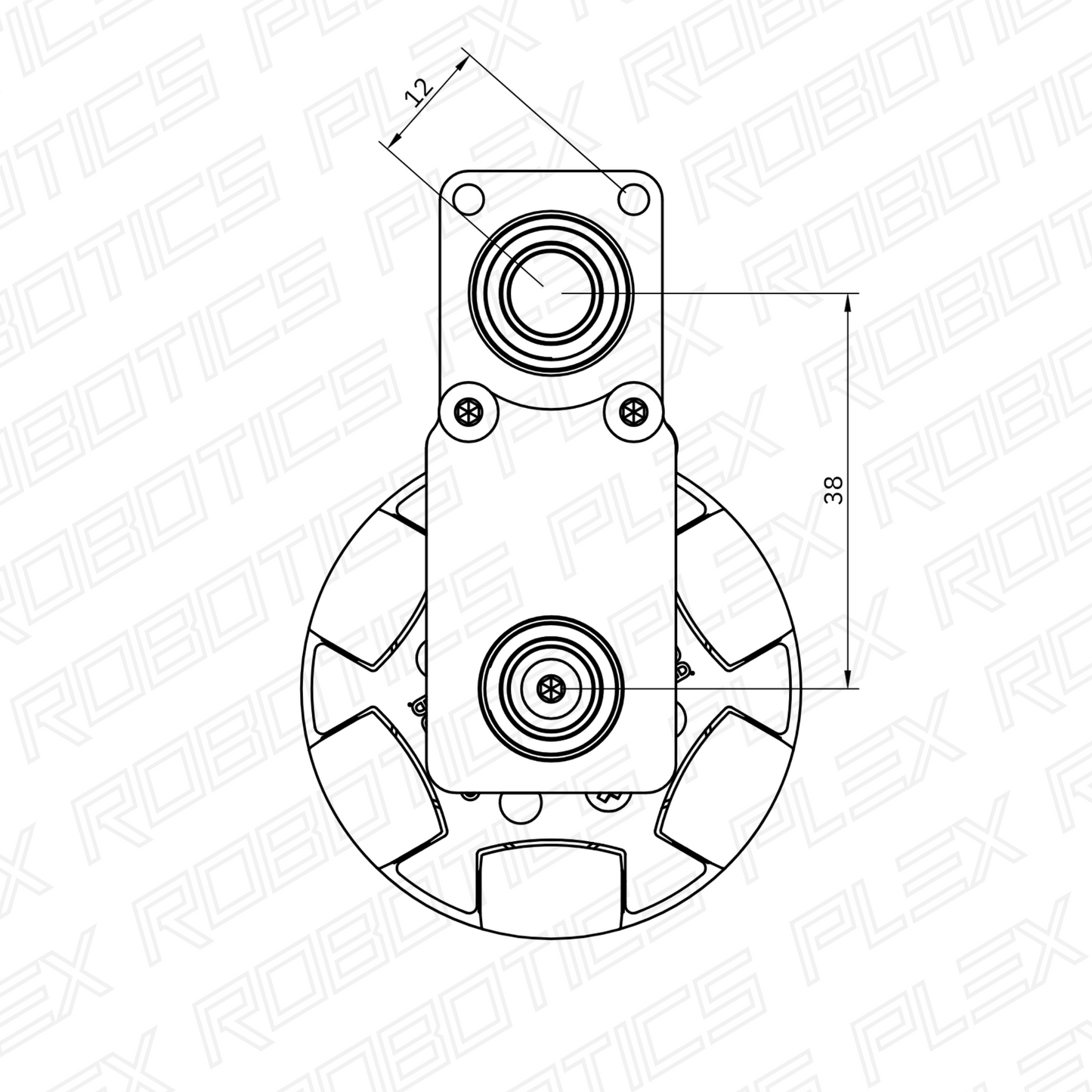 REVOLUX Odometry Pod (48mm Omni Wheel)