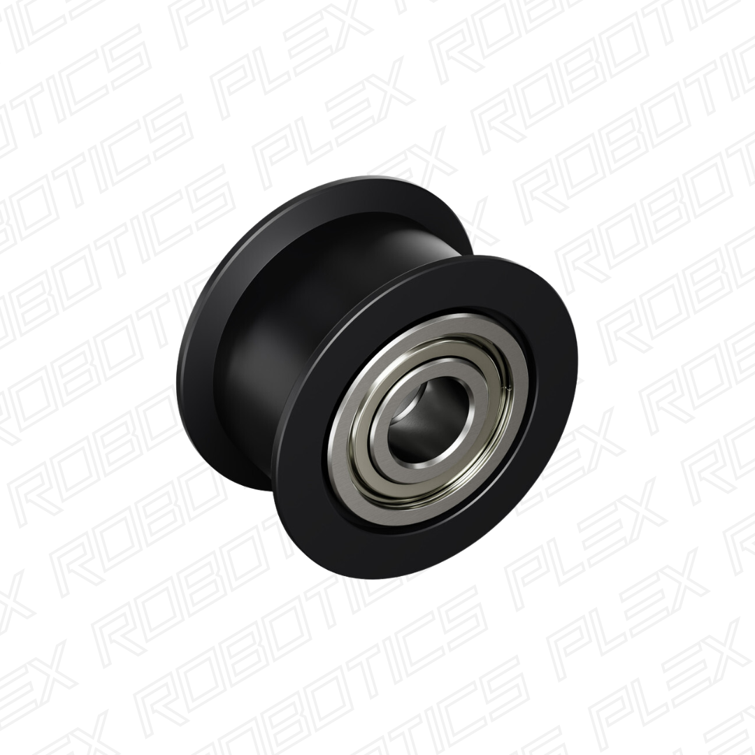 Dual-Bearing Timing Belt Idler Pulley (6mm Bore, 18.5mm Diameter, 9.5mm Inside Width)