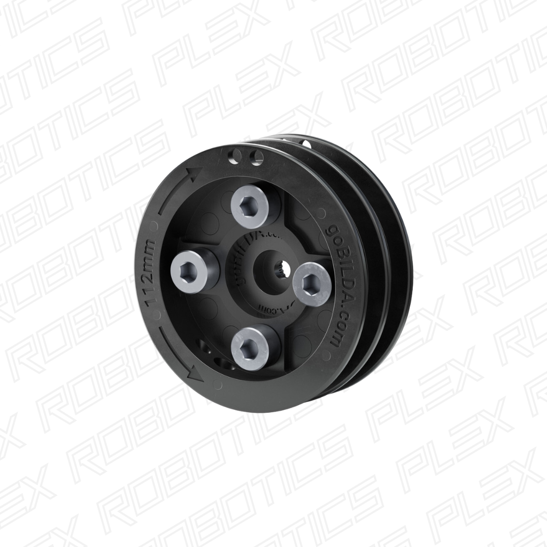 3410 Series Servo-Mount Winch Pulley (25T Spline, Dual Spool, 112mm Circumference)