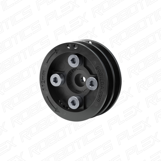 3410 Series Servo-Mount Winch Pulley (25T Spline, Dual Spool, 112mm Circumference)