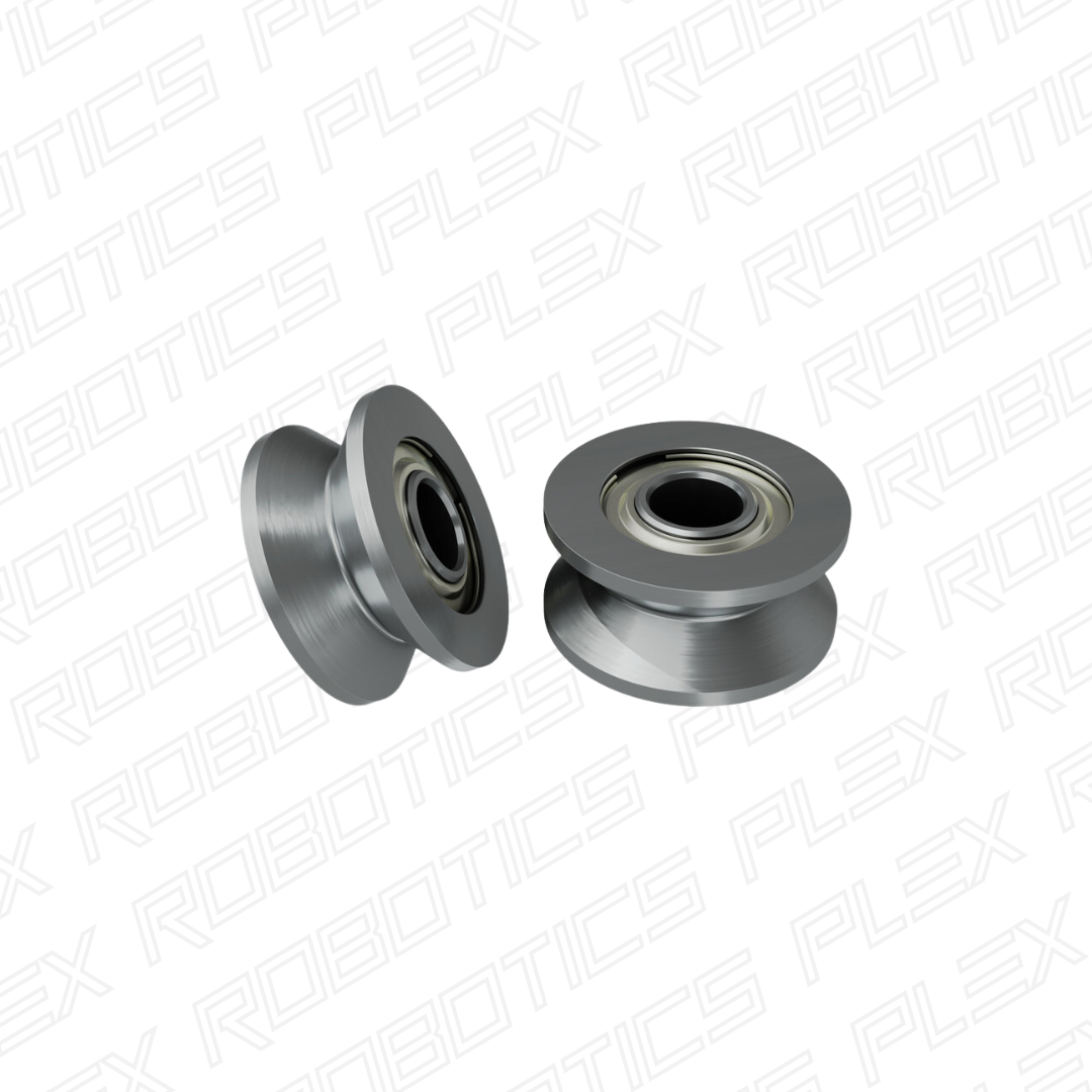 1609 Series V-Groove Bearing (4mm ID x 13mm OD, 6mm Thickness) - 2 Pack