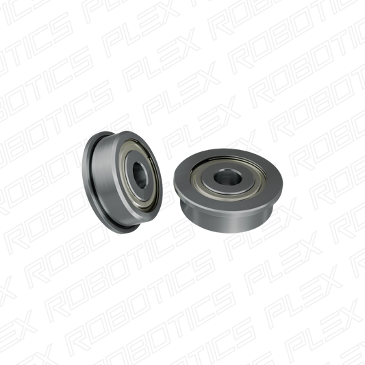 4mm ID Flanged Ball Bearing (14mm OD, 5mm Thickness) - 2 Pack