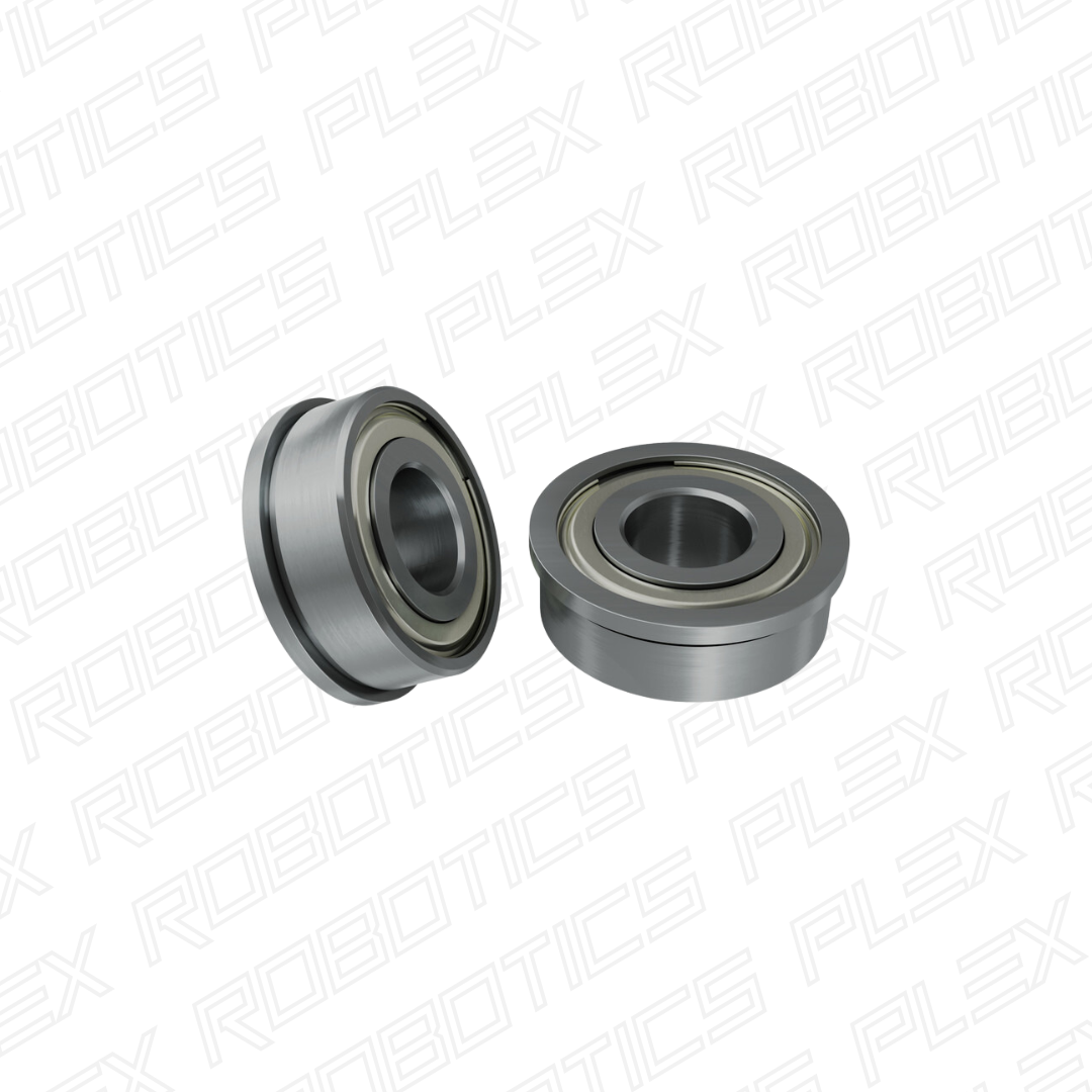 1611 Series Flanged Ball Bearing (6mm ID x 14mm OD, 5mm Thickness) - 2 Pack