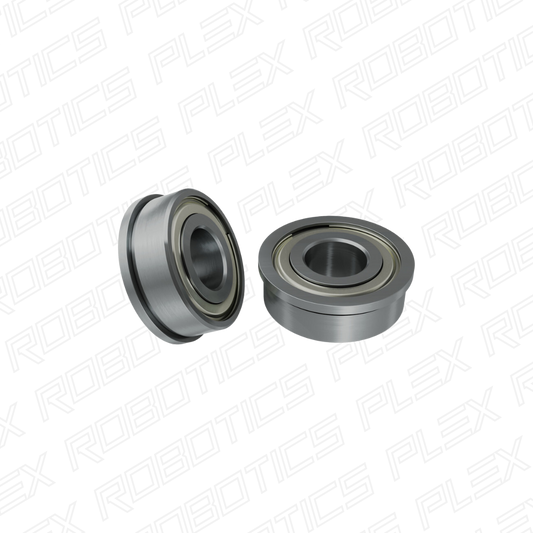 1611 Series Flanged Ball Bearing (6mm ID x 14mm OD, 5mm Thickness) - 2 Pack