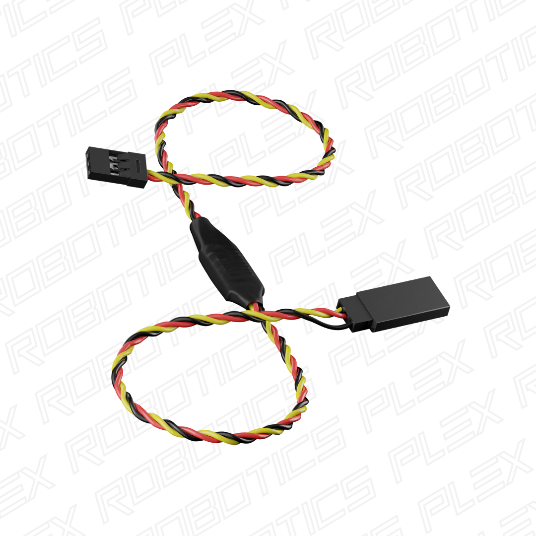 Signal-Boosting Servo Extension (3-Pos TJC8, MH-FC to FH-MC, 300mm Length)