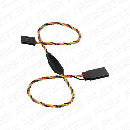 Signal-Boosting Servo Extension (3-Pos TJC8, MH-FC to FH-MC, 300mm Length)