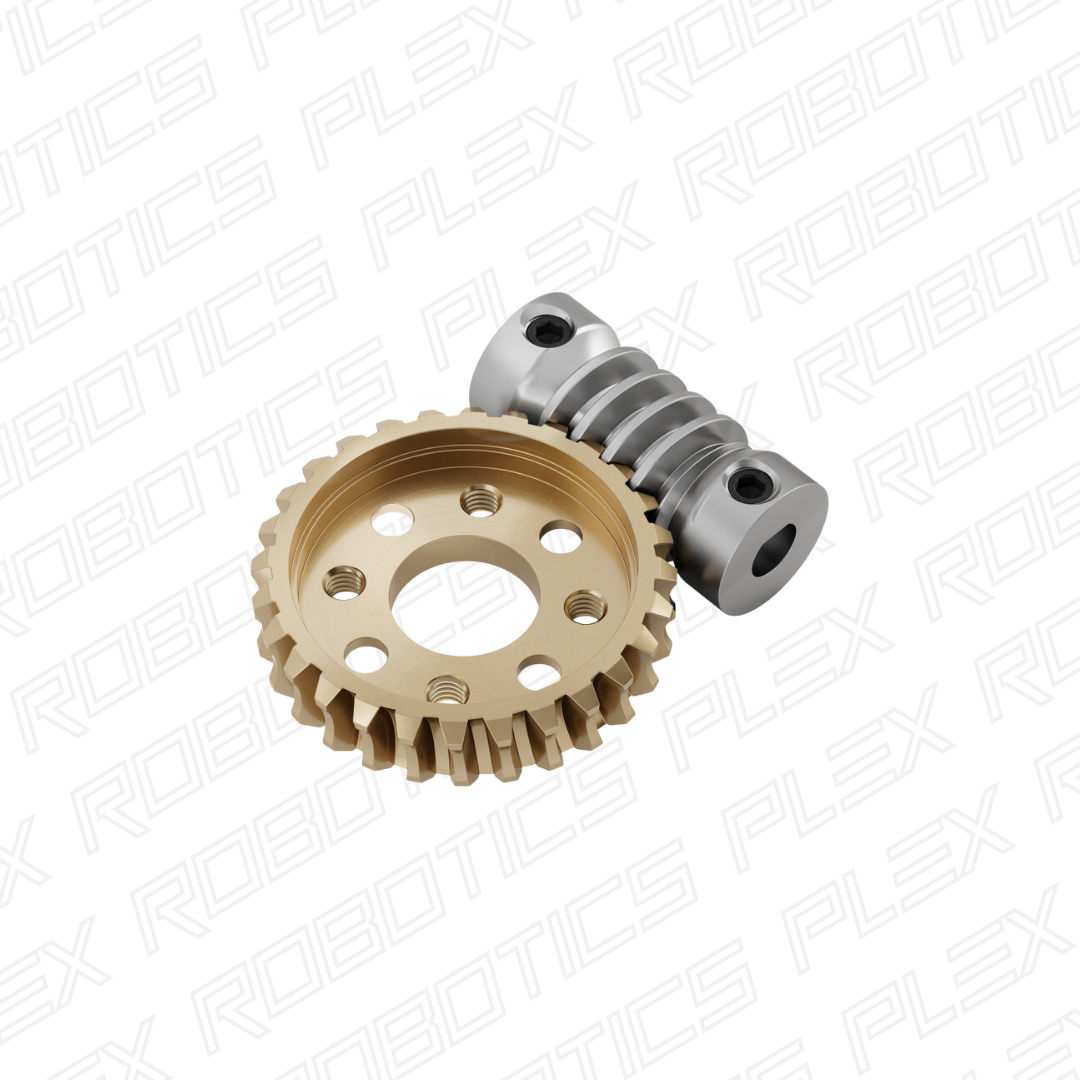 Worm Gear Set (28:1 Ratio, 6mm D-Bore Worm)