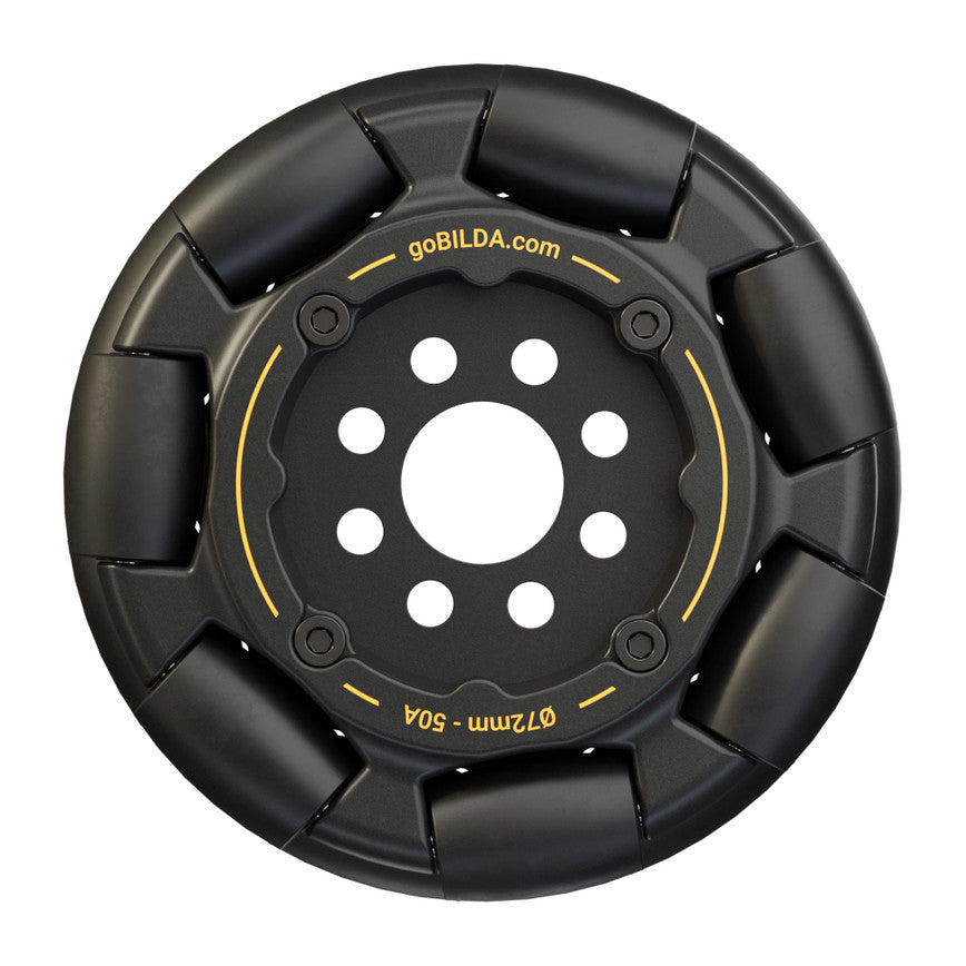 72mm Omni Wheel (14mm Bore, 50A Durometer)