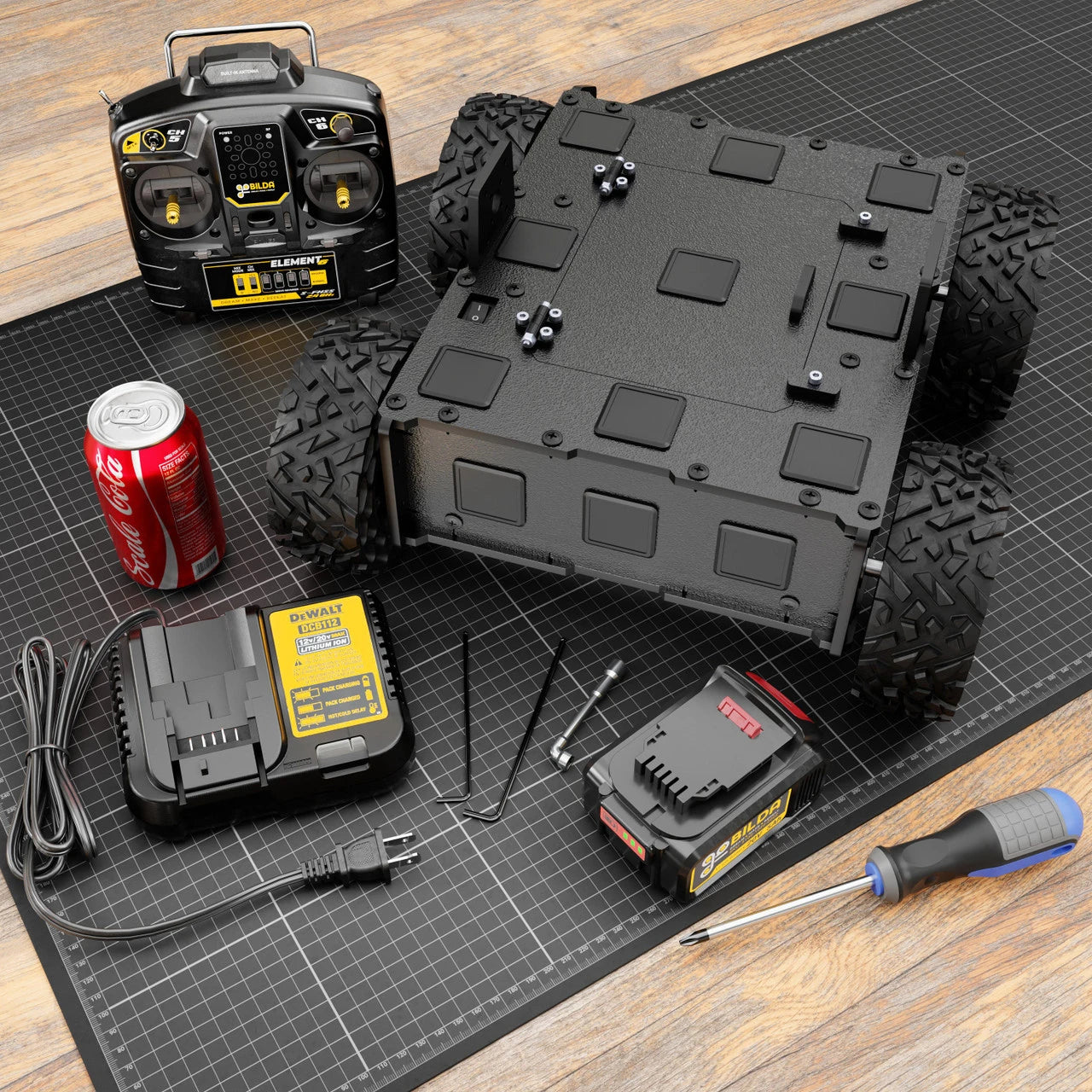 Overlander-4 All-Terrain Robot Platform (25lb Payload, 3.8mph) (Without Battery & Charger)