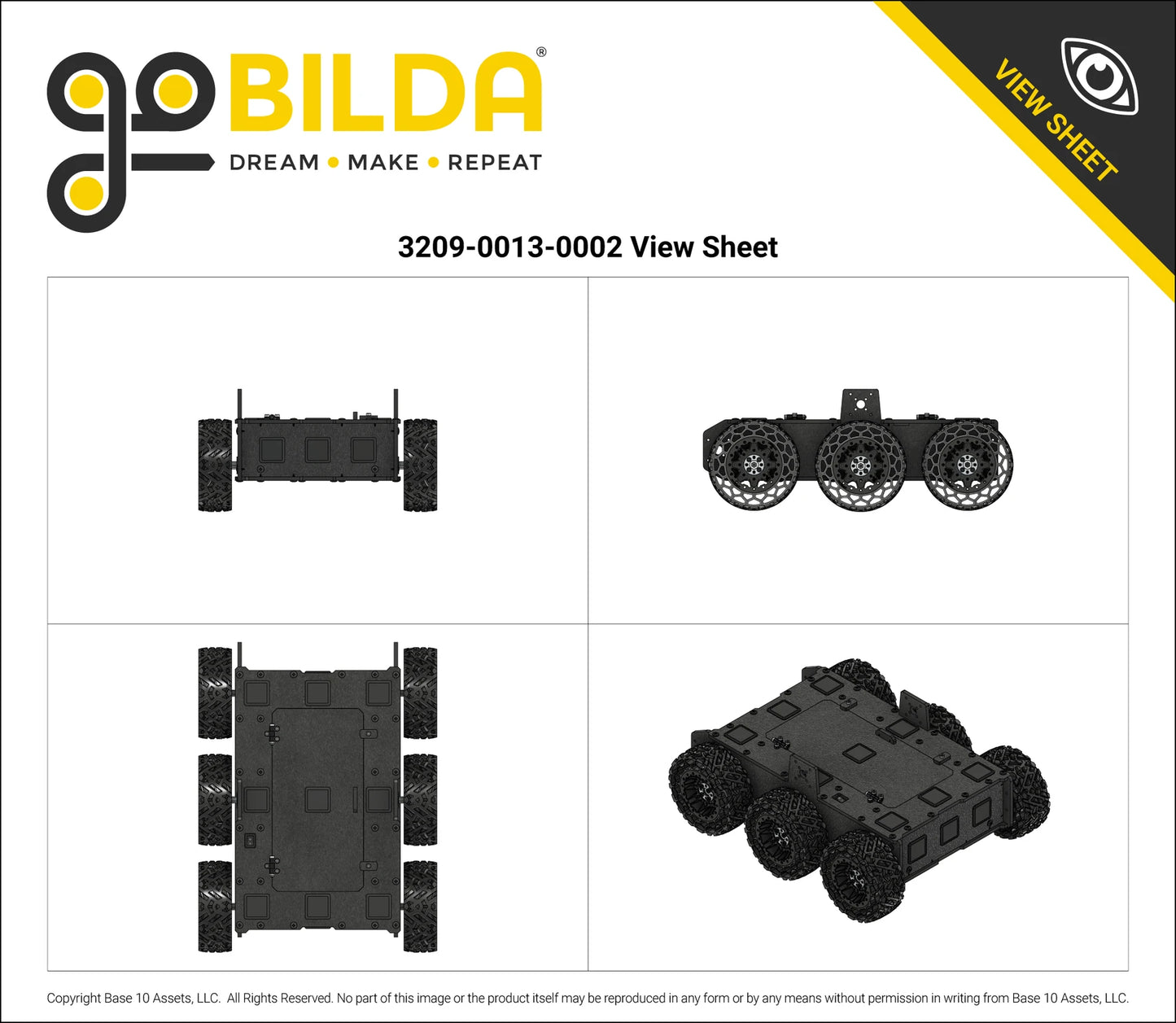 Overlander-6 All-Terrain Robot Platform (25lb Payload, 3.8mph) (Without Battery & Charger)