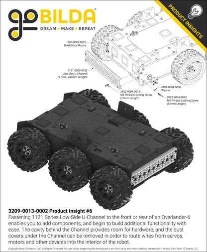Overlander-6 All-Terrain Robot Platform (25lb Payload, 3.8mph) (Without Battery & Charger)