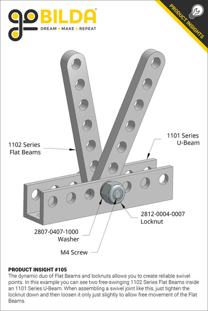 1102 Series Flat Beams - 2 Pack