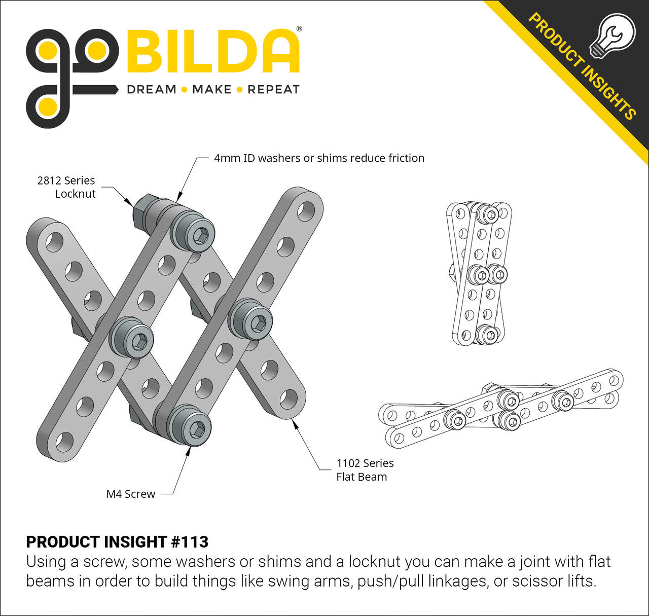 1102 Series Flat Beams - 2 Pack