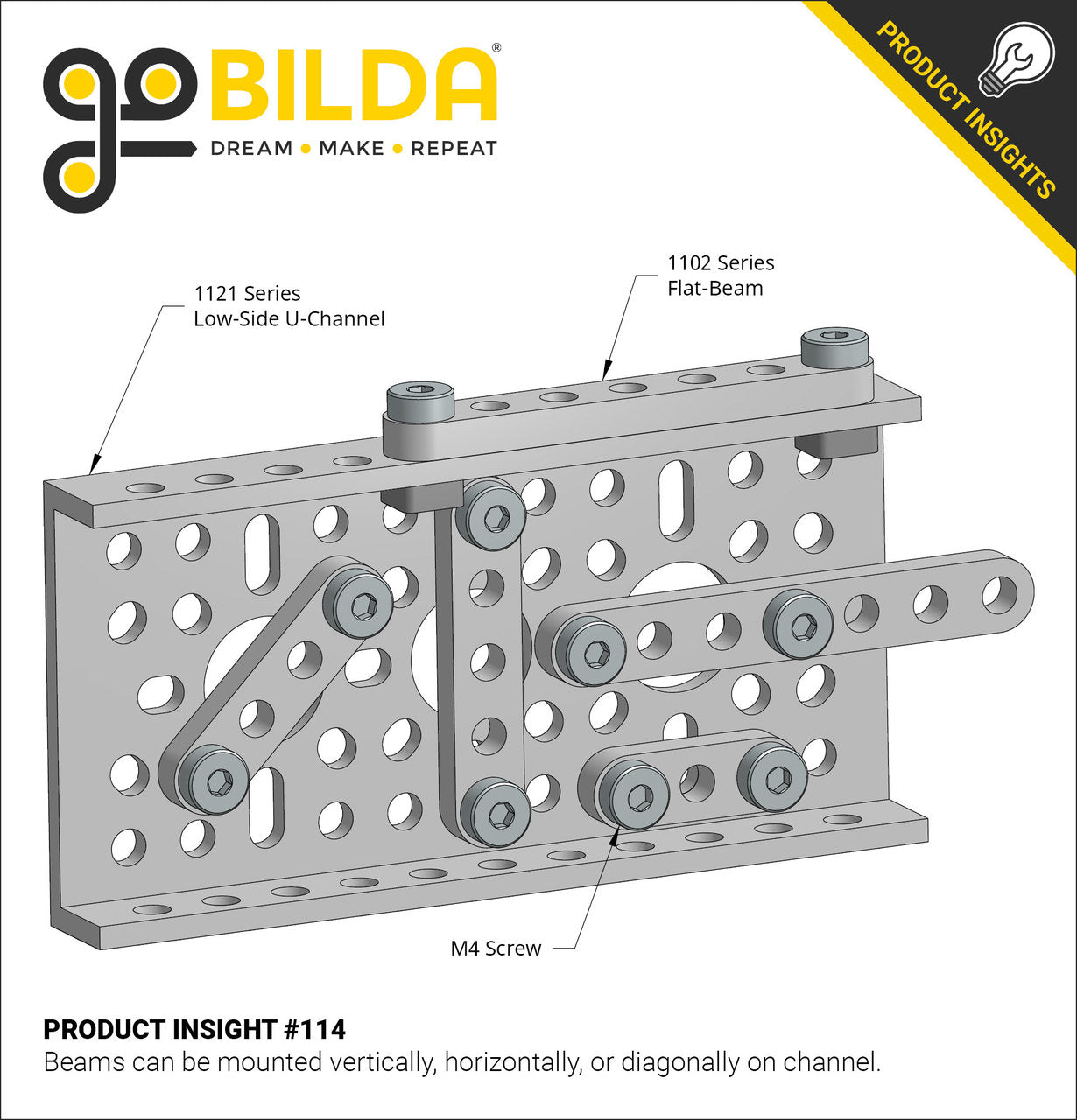 1102 Series Flat Beams - 2 Pack