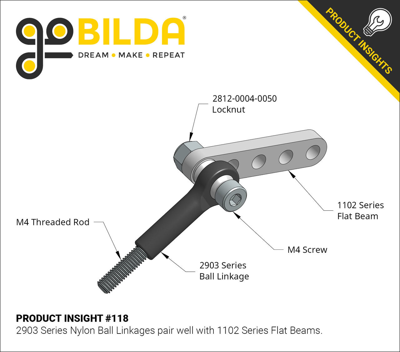 1102 Series Flat Beams - 2 Pack