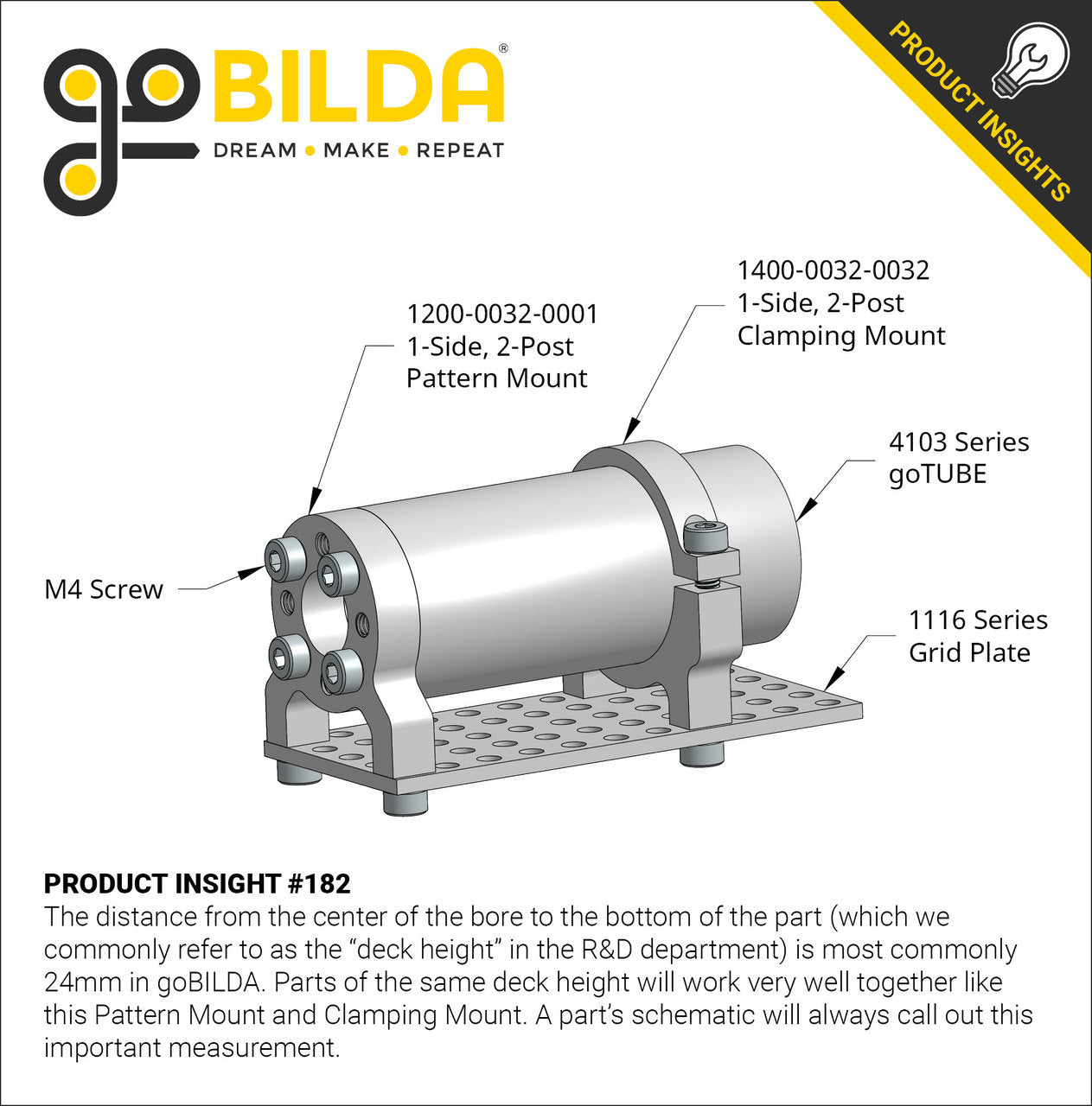 1400 Series 1-Side, 2-Post Clamping Mount