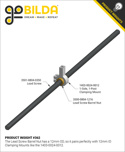 3501 Series Lead Screw (8mm Lead, 4 Start)