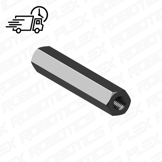 Hexagonal Standoff with Internal Thread on Both Ends (Steel, M4, SW = 7mm, OD = 8mm) (10 Pcs.)