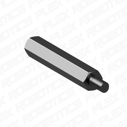 Hexagonal Standoff with Internal and External Threaded Ends (Steel, M4, SW = 7mm, OD = 8mm) (10 Pcs.)